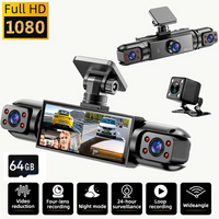Kamera samochodowa BCUOZ Quad Lens Panoramic F1080P z super noktowizorem, nagrywaniem w pętli i funkcją monitoringu pojazdów w jakości HD