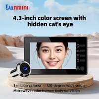 Danmini 4.3'' Electric Peephole 1MP 120° Wide-angle Security Camera Photograph Digital Cat Eye Doorbell Night Vision Door Viewer