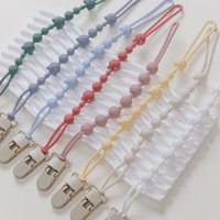 Baby Soothing Silicone Pacifier Clip Soft Flexible Pacifier Leash with Clip Anti-loss Baby Stroller Teether Newborns Biting Toy