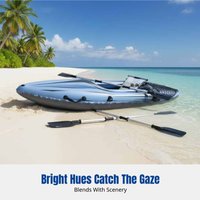 Inflatable Kayak, Thickened Wear-Resistant Canoe, Foldable Raft for Fishing and Outdoor Water Activities