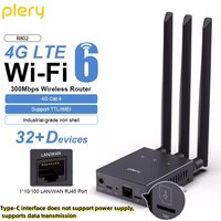 PLERY 4G Wireless Router 300Mbps 2.4G/HZ SIM Card Router WiFi6 Te Router with External 5dBi External Antenna for Outdoor