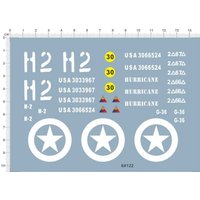Decal for 1/16 1/18 Scale WWII US Sherman Tank Model Kit 64122