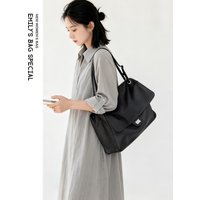 New Vintage Commuter Tote Bag Women's Top Layer Cowhide Suede Lock Buckle Large Capacity Slant Cross Single Shoulder Bag