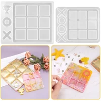 Tic Tac Toe Resin Mold Tic Tac Toe Molds for Resin Casting Epoxy Resin Silicone Molds for DIY Tabletop Board Game,Travel Game