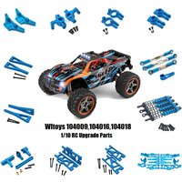 RCGOFOLLOW WLtoys 104009 104019 104018 104016 1/10 RC Car Upgrade Parts Aluminum Alloy Boom Rod Shock Absorber Swing Arm Set