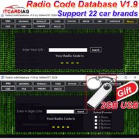 Radio Code Database V1.9 Radio Code Calculator Unlock Car Radio Code for VW/Ford/Audi/Toyota etc Support 22+ Car Brand