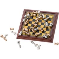 1Set 1/12 Scale Dollhouse Miniature International Chess Set Pretend Play Doll House Furniture Home Decoration Accessories Toys