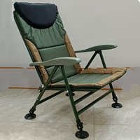 All-Terrain Foldable Fishing Chair, Ergonomic Heavy Duty Outdoor with Backrest, Portable European Style Camping Seat for Anglers