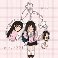 Anime K-ON Hirasawa Yui Akiyama Mio Tainaka Ritsu Nakano Azusa Kotobuki Tsumugi Acrylic Keyring Cosplay Keychain Accessory Props
