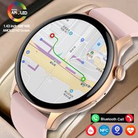 Nowy smartwatch damski z ekranem True AMOLED, zawsze wyświetlający czas, rozdzielczość 466*466 HD, monitor zdrowia, rozmowy głosowe, NFC, smartwatch dla kobiet, rok 2026.