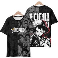 Bandai 2026 Summer Japanese Anime One Piece Around The King of Navigation Nica Lufei Anime Quick Drying Breathable T-shirt