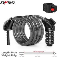Xunting Bike Cable Lock 54cm Bike Locks Cable 5 Feet Coiled Secure Resettable Combination Bike Lock with Mounting Bracket