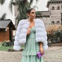FRAYA LAB Płaszcz z norek zimowy czarno-biały płaszcz ze sztucznego futra damski elegancki puszysty płaszcz ze sztucznego futra krótki płaszcz futrzany odzież damska nowość