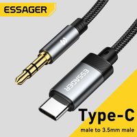 Essager Audio Jack Cable Type-C USB C to 3.5mm Jack AUX Cord Car Speaker Headphone Adapter for Huawei Xiaomi Type-C Converter