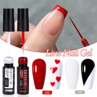 LILYCUTE Liner Gel French Nail Gel Polish UV LED Painting Gel Nail Art Design Gorgeous Glitter Color DIY Drawing Gel Varnishes