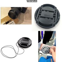 For Canon EOS R50 V 1Ds Mark III 30D 77D 650D M50 Mark II Rebel T3 450D Camera Lens Cap Protective Cover Center Pinch Snap-on 49