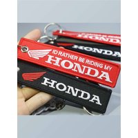AliExpress Motorcycle Embroidery Badge Key Chain Keyring For Honda HRC Motocross MTB MX Cbr250r Xrv750 Cbr600rr Forza Keychain Accessories