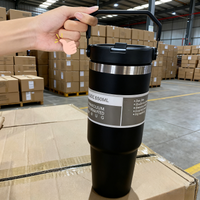 30oz Large Capacity Stainless Steel Thermal Coffee Mug Thermos Cup Portable Thermos Cup Vacuum Flask Insulated Hot Water Bottle