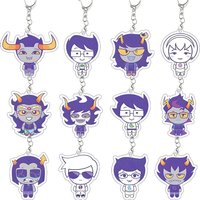 Homestuck AdiosToreador Dave Acrylic Keychain Decoration Accessories Pendant Keychain Characters Figure Girl Bag Birthday Gift