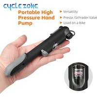 Mini Portable Bicycle Pump Outdoor Air Pressure Gauge Schrader Presta MTB Mountain Bike Pump Cycling MTB Bike Air Inflator