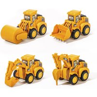 Inertial Car Toy Engineering Vehicle Model Car Press Sliding Excavator Bulldozer Children Educational Construction Vehicle Kids
