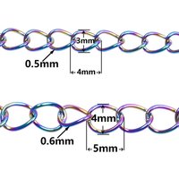 5/10/20Pcs Rainbow Color Necklace Extension Chain Accessories Bracelet Extended Chains Tail Extender For DIY Jewelry Making Bulk