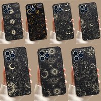 Suns Moons Clouds Astrological Case For Samsung Galaxy S25 S26 Ultra S20 S22 S23 S24 Ultra S21 Plus S10 S25 FE Cover Coque