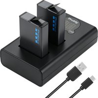 For GoPro MAX2 Rechargeable Battery 2280mAh + LCD Dual Charger Go Pro MAX2 Accessory