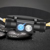 Neuester LED-Scheinwerfer, hohe Leistung, weiß, blau, 18650, wiederaufladbar, USB-Typ-C-Taschenlampe, Camping, Jagd, Taschenlampe