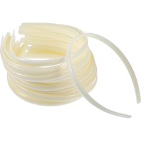 10pcs ABS Plain Headband Base 10-25 mm No Teeth Headbands White Plastic Head Hoop Bezel for DIY Girls Woman Hairwear Accessories