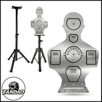 Tainless Steel Shooting Targets 1.5mm Thickened Humanoid Target with Adjustable Bracket Professional Shooting Training Targets