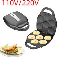 New pancake machine, cake machine, waffle omelette household 6-hole hamburger sandwich breakfast machine