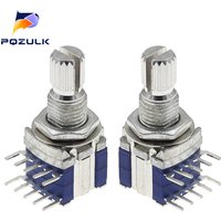 5PCS RS1010 Plum Shaft 15MM Band Rotary Gear Change Switch 1Pole 2 1Pole 3Position 1Pole 4 1Pole 5 2 Pole 2 Position