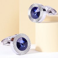 Annlyy Fashion Stone Crystal Plane Clock Ski Dolphin Table Tennis Motor Tower Mens Cufflinks Cuff Links