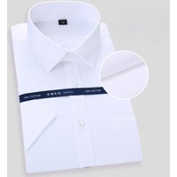New Men's Fashion Pure Cotton Business Dress Shirts For Man Short Sleeved Shirt White Classic Social Casual Slim Fit Shirt 8XL