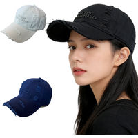Vintage Distressed Baseball Cap Adjustable Washed Hat for Women Men Casual Outdoor Sports Sun Protection Caps Fashion Dad Hat