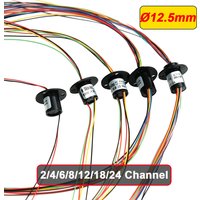 Micro Slip Ring 2/4//6/8/12/18/24 Channel 2A 12.5mm/15.5mm Rotate Dining Table Slip Ring Electric Collector Rings