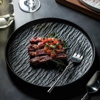 Durable Stone Grain Western Food Plate Melamine Thickened Fruit Salad Plate Round Heat-resistant Dessert Dishes Plate Breakfast
