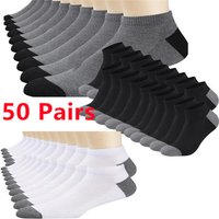 Men's Color Block Boat Socks, man Fashion Breathable Comfy Low Cut Ankle Socks, Men's Socks 1-50 pairs