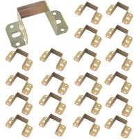 20pcs Heavy-Duty U-Shaped Metal Bed Brackets - Easy Install, Stable Corner Support Hooks for Wooden Beds & Furniture