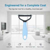 Professional 2 Sided Pet Deshedding Brush Gentle Dematting Dog Cat Hair Remover for Long Short Fur Home Grooming