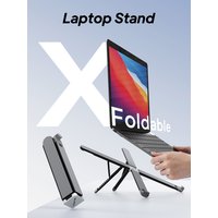 CABLETIME Laptop Stand X Foldable 8 Adjustable Angles Mini Size Anti-Wobble Support for 10 to 17.3 Inch Laptops Macbook IPAD