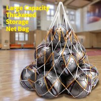 Large Capacity Sports Ball Bag - Portable Mesh Net for Soccer, Basketball, Volleyball Storage