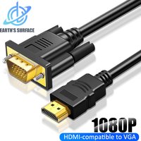 1080P HDMI-compatible to VGA Cable HDMI-compatible Male to VGA Male Video Adapter Cable Digital to Analog for PC Computer Laptop