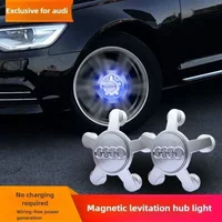 AUDI 4pcs 135mm Hub Led Lights Cap Car Floating Illumination Wheel Center Covers Caps For AUDI A3 A4 A5 A6 A7 A8 Q5 Accessories