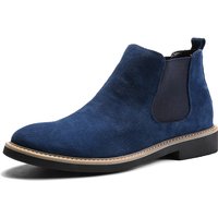 Automne hiver Chelsea bottes hommes Style britannique daim cuir chaussures hommes sans lacet décontracté bottines hommes grande taille 46 bota masculina