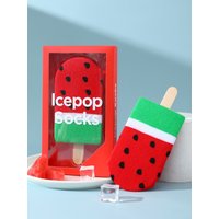 A pair of unique watermelon personalized patterns for men and women, gift socks for friends on Halloween, all season collection