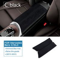 Car Armrest Box Cushion Fleece Pad Cover For Mercedes Benz A C E S Class GLE GLB GLA W205 W213 W167 W177 H247 X247 2015-2022