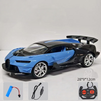 RC Drift Sports Car with LED Lights - 4-Channel Remote Control Toy Car for Boys & Girls