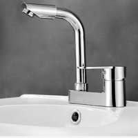 Tianview Bathroom single handle double hole basin cold and hot water faucet brass aluminum alloy hand wash free rotating